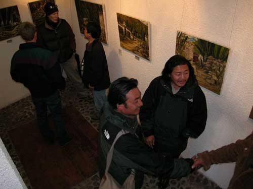 Visitoers in Gedun Choephel Art Gallery. By Jogod