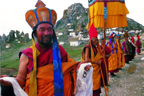 Monks in religious ceremony of the Chicken Year.